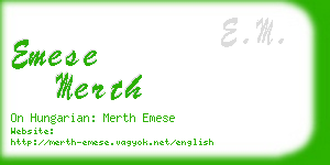 emese merth business card